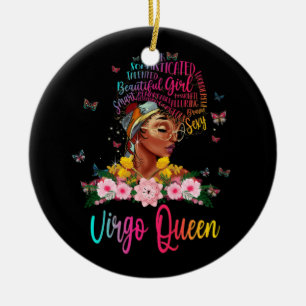 Virgo Queen Black Women Persistent Beautical Keramisch Ornament