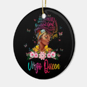 Virgo Queen Black Women Persistent Beautical Keramisch Ornament (Links)