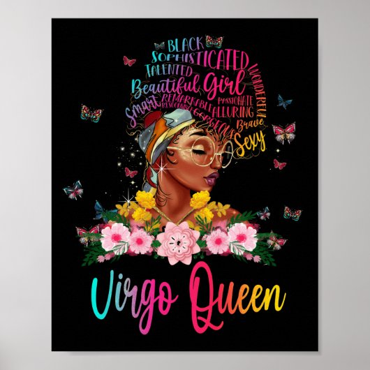 Virgo Queen Black Women Persistent Beautical Poster (Voorkant)