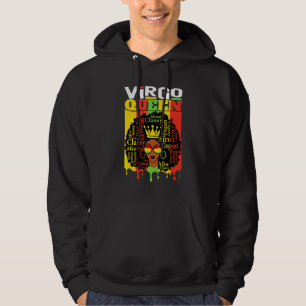 Virgo Queen Zodiac Afro Hair Style Blessed Classy Hoodie