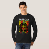 Virgo Queen Zodiac Afro Hair Style Blessed Classy T-shirt (Voorkant volledig)