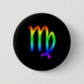 Virgo Rainbow Ronde Button 5,7 Cm (Voorkant)