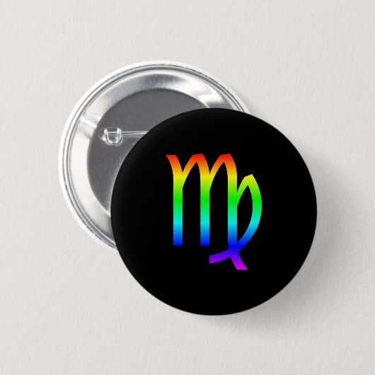 Virgo Rainbow Ronde Button 5,7 Cm (Voorkant /achterkant)