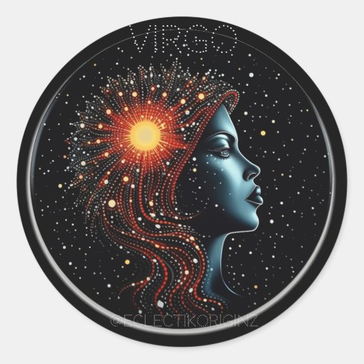 Virgo Ronde Sticker (Voorkant)