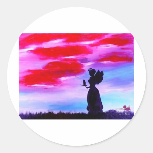 Virgo Ronde Sticker (Voorkant)