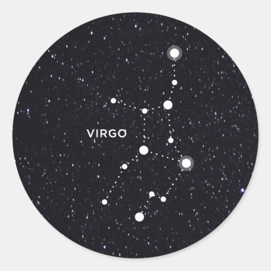 Virgo Ronde Sticker (Voorkant)