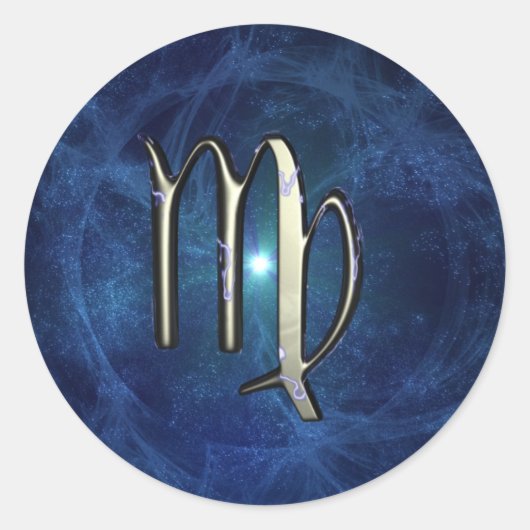 Virgo Ronde Sticker (Voorkant)