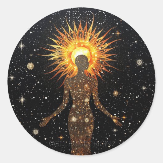 Virgo Ronde Sticker (Voorkant)