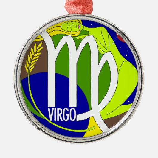 Virgo Round Ornament (Voorkant)