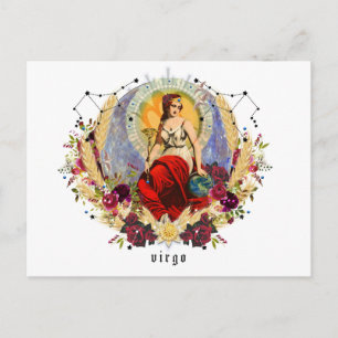 Virgo september Birthday Post Card Briefkaart