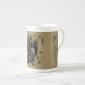 Virgo Sign Constellation Hevelius 1690 Porselein Kop (Voorkant rechts)