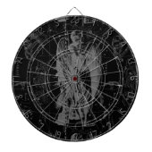 Virgo Sign Constellation Hevelius Black Decor Dartbord (Voorkant)