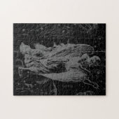 Virgo Sign Constellation Hevelius Black Decor Legpuzzel (Horizontaal)