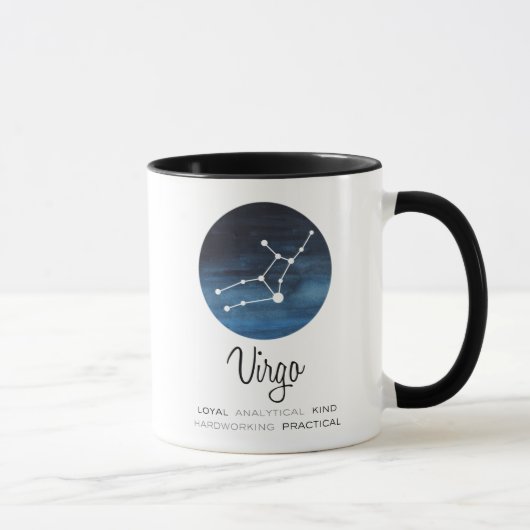 Virgo Sign, Constellation, Zodiac Coffee Mok (Rechts)