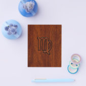 Virgo Sign in Mahogany wood style Flyer (Enkel)