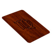 Virgo Sign in Mahogany wood style Magneet (Rechterzijde)
