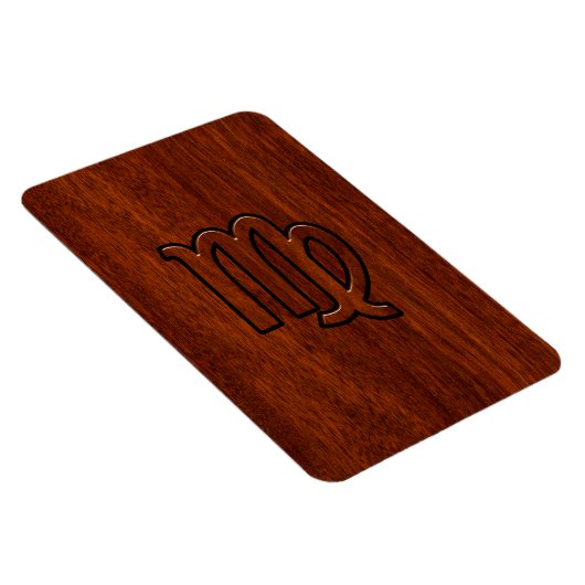 Virgo Sign in Mahogany wood style Magneet (Rechterzijde)