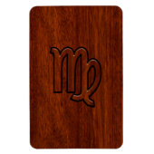 Virgo Sign in Mahogany wood style Magneet (Verticaal)
