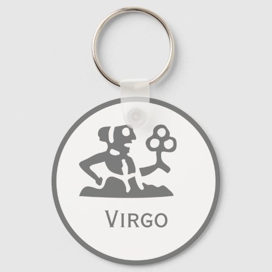 Virgo Sign of the Zodiac Design Sleutelhanger (Voorkant)