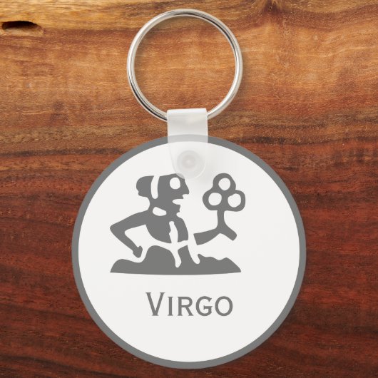 Virgo Sign of the Zodiac Design Sleutelhanger (Achterkant)