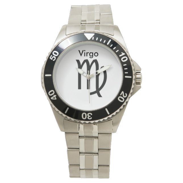 Virgo Sign of the Zodiac. Mannen horloges. Horloge (Voorkant)