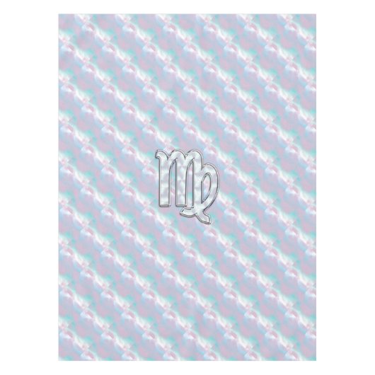 Virgo Sign on Pastels Moeder van parelstijl Afdruk Tafelkleed (Voorkant)