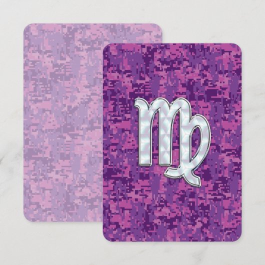Virgo Sign on Pink Fuchsia Digital Camouflage (Voorkant / Achterkant)