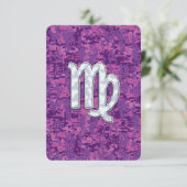 Virgo Sign on Pink Fuchsia Digital Camouflage (Staand voorkant)