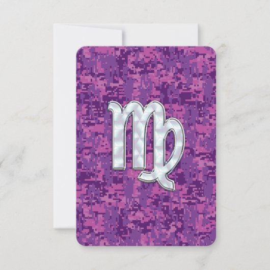 Virgo Sign on Pink Fuchsia Digital Camouflage (Voorkant)
