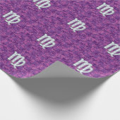 Virgo Sign on Pink Fuchsia Digital Camouflage Cadeaupapier (Hoek)