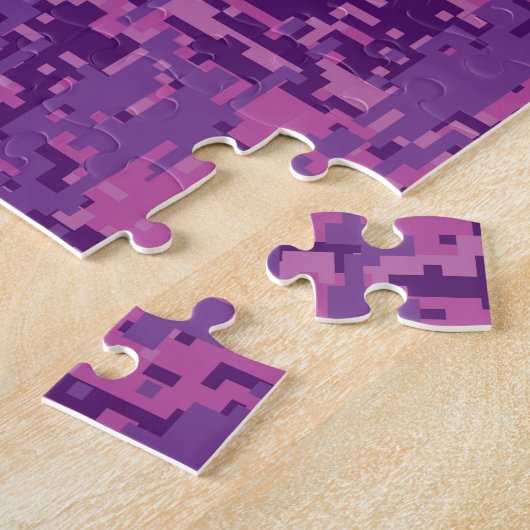 Virgo Sign on Pink Fuchsia Digital Camouflage Legpuzzel (Zijkant)