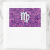 Virgo Sign on Pink Fuchsia Digital Camouflage Rechthoekige Sticker (Tas)