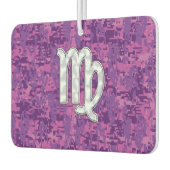 Virgo Sign Pink Fuchsia Digital Camouflage Style Luchtverfrisser (Links)