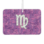 Virgo Sign Pink Fuchsia Digital Camouflage Style Luchtverfrisser (Voorkant)