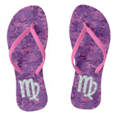 Virgo Sign Pink Fuchsia Digital Camouflage Style Teenslippers (Voetbed)