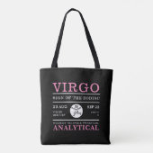 Virgo Sign. van de Zodiac, Astrologisch Tote Bag (Achterkant)