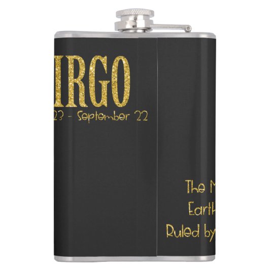 Virgo Star Sign. Heupfles (Achterkant)