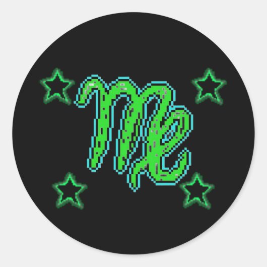 VIRGO Stars Ronde Sticker (Voorkant)