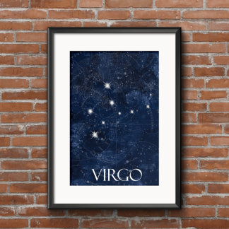 Virgo starsign Poster met naam, sterrensignaal zod