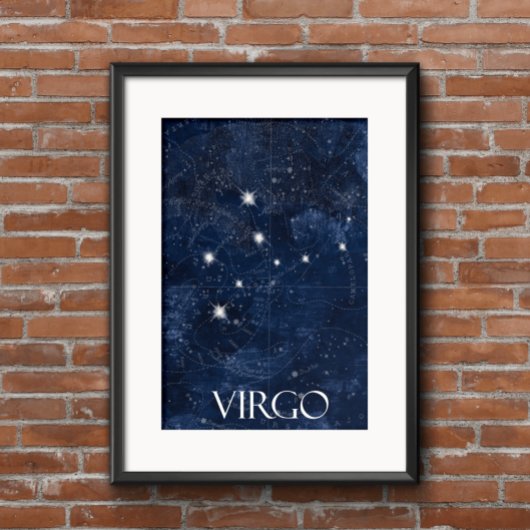 Virgo starsign Poster met naam, sterrensignaal zod