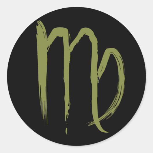 VIRGO Sterrenbeeld Augustus September Verjaardag A Ronde Sticker (Voorkant)