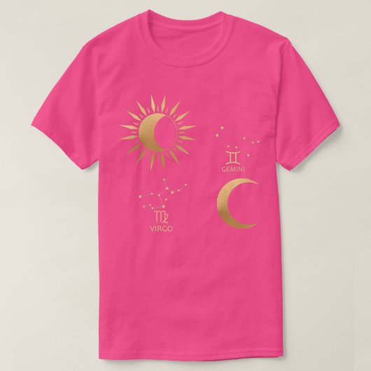 Virgo Sun-Gemini Moon Zodiac   T-shirt (Design voorkant)