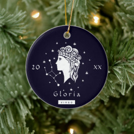 Virgo Symbol Zodiac Birthday Star Sign Name Year Keramisch Ornament