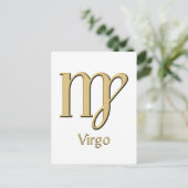 Virgo-symbool Briefkaart (Staand voorkant)