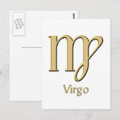 Virgo-symbool Briefkaart (Voorkant / Achterkant)