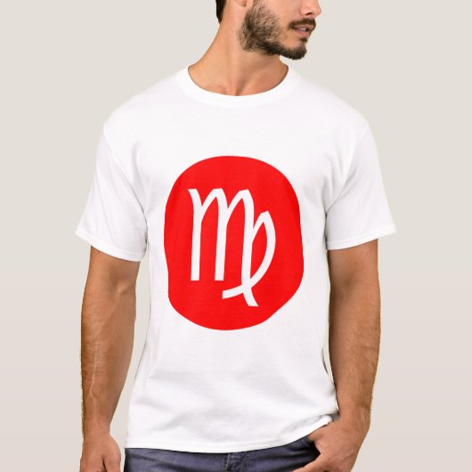 Virgo-symbool - Gepersonaliseerd T-shirt (Voorkant)