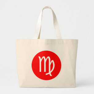 Virgo Symbool Grote Tote Bag