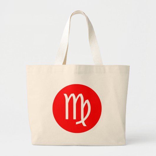 Virgo Symbool Grote Tote Bag (Voorkant)