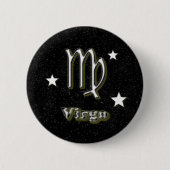 Virgo symbool ronde button 5,7 cm (Voorkant)