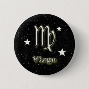 Virgo symbool ronde button 5,7 cm